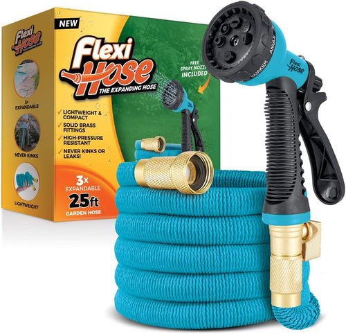 100 ft Black Expandable Garden Hose with Brass Fittings, Pack of 2 A9531