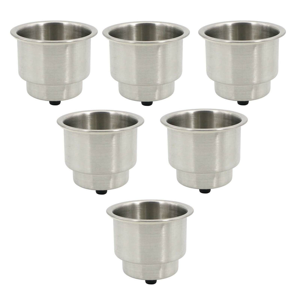 6X Stainless Steel Cup Drink Holders with Drain G9804