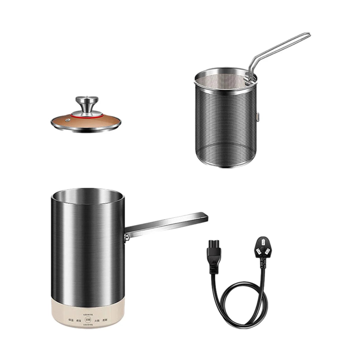 1.8L Stainless Steel Electric Deep Fryer with Basket C745652