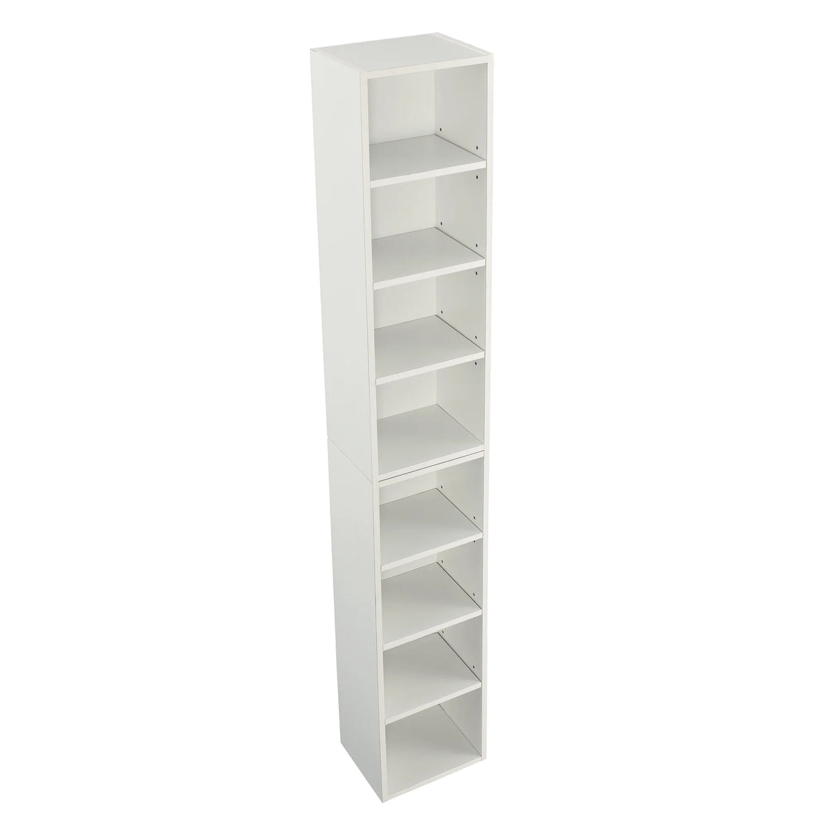 8-Tier Media Tower Rack Storage Cabinet with Adjustable Shelves N445