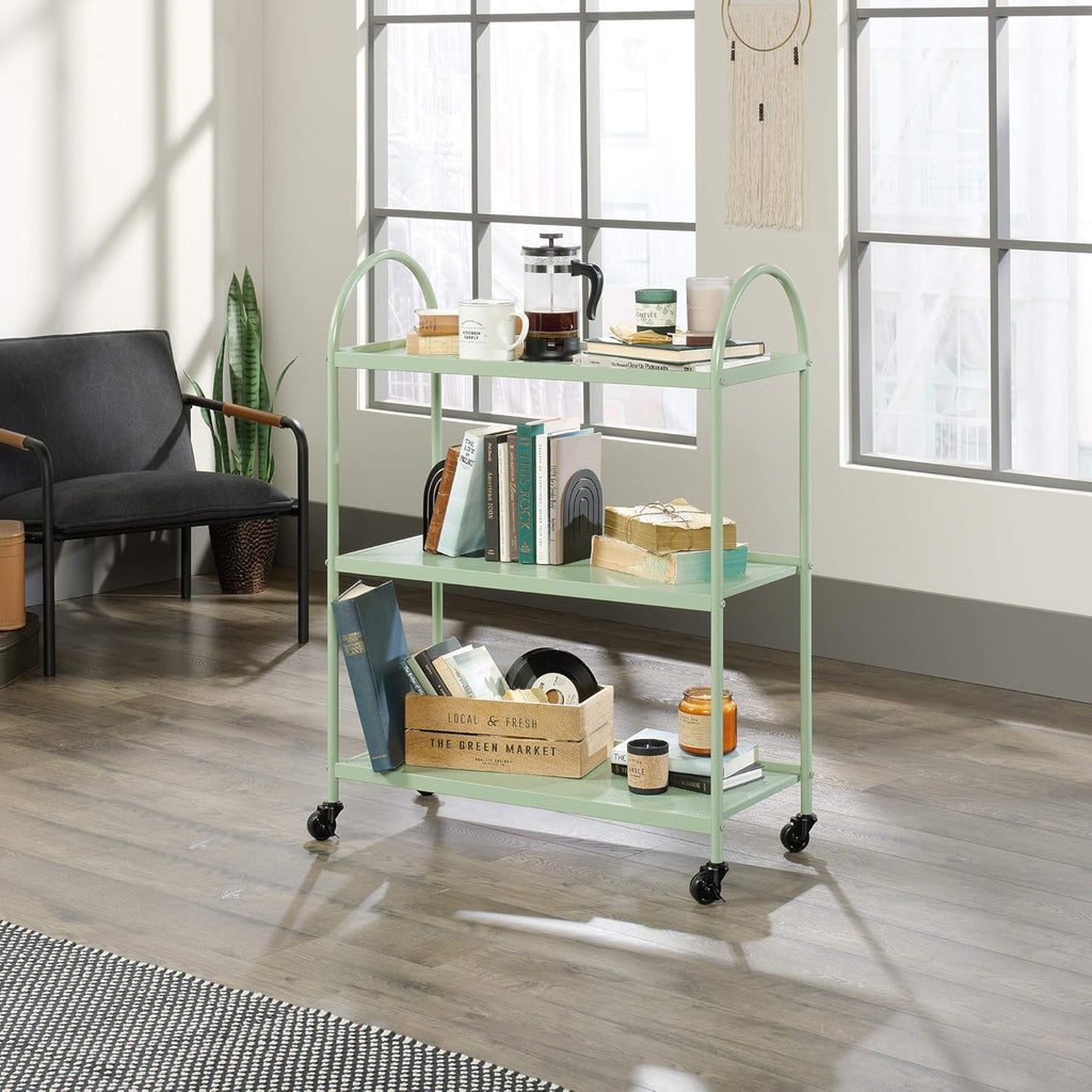 Green Café Library Cart H21654