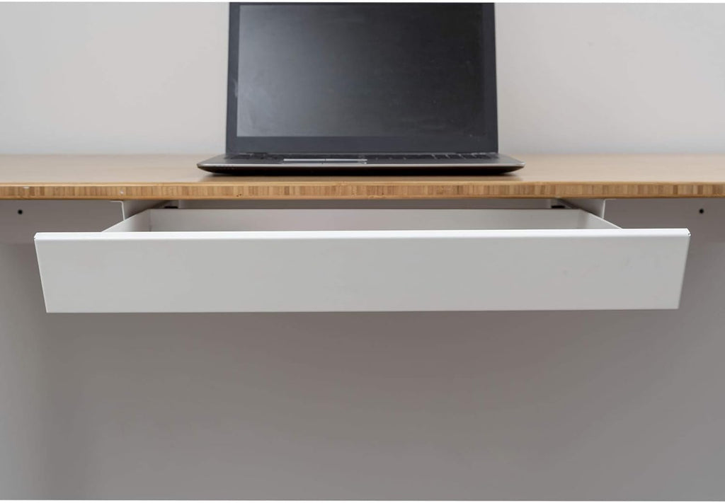 White Sliding Under-Desk Drawer Storage Organizer B60226