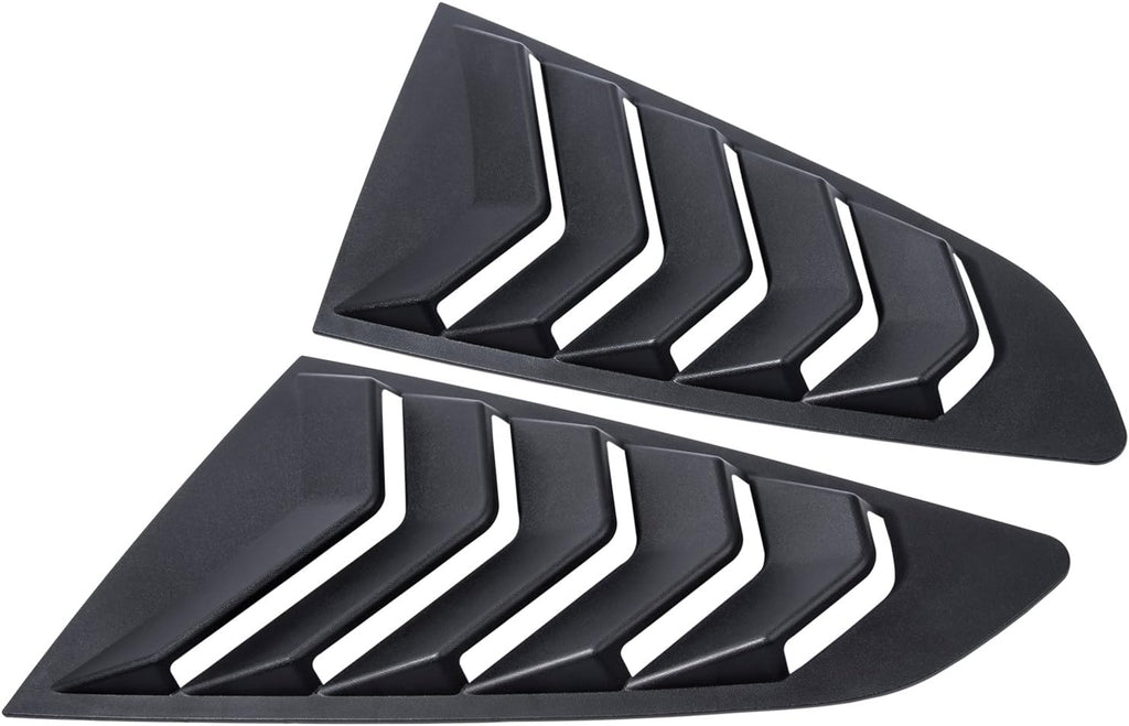 Matte Black Rear and Side Window Louvers Sun Shade Cover for Ford Mustang 2015-2020 Complete Set N4242