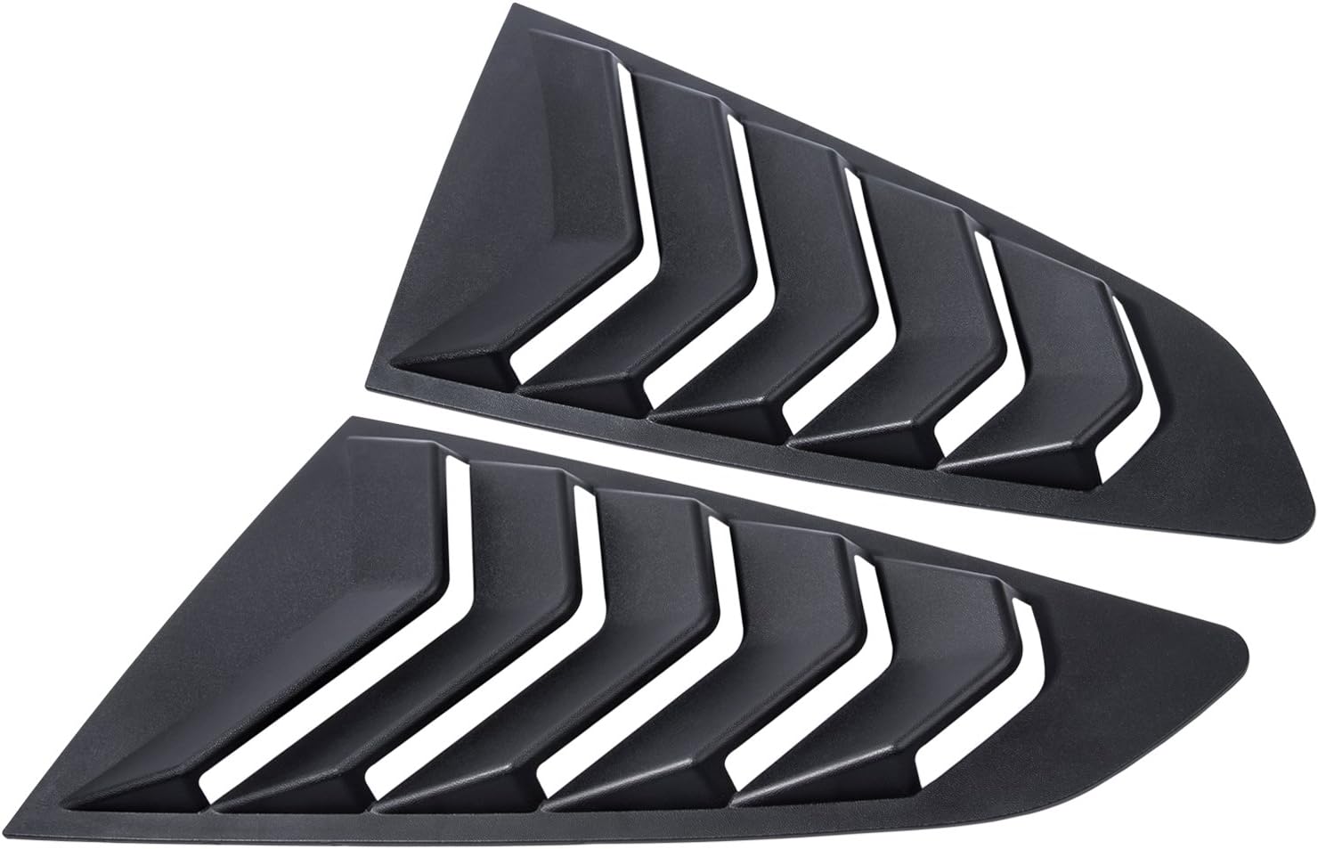 Matte Black Rear and Side Window Louvers Sun Shade Cover for Ford Mustang 2015-2020 Complete Set N4242