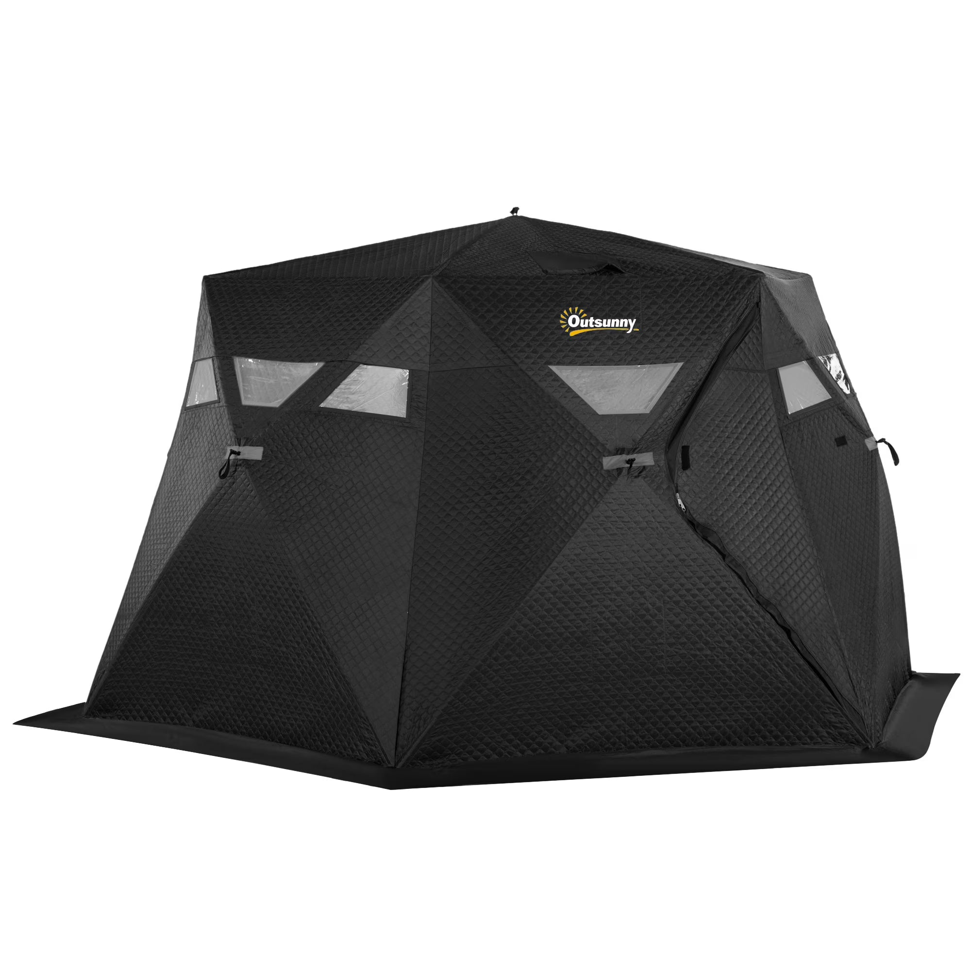 Black Insulated Pop Up Ice Fishing Tent X42503