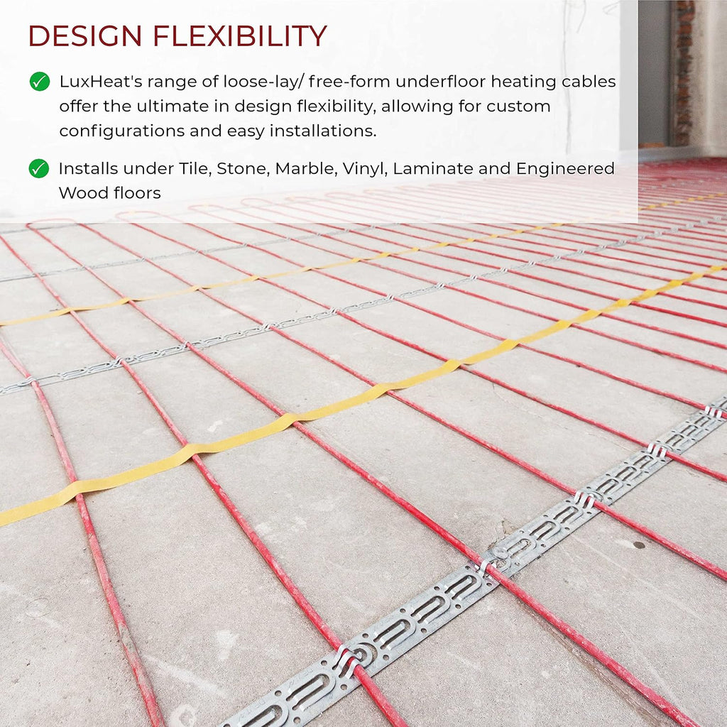 Electric Radiant Floor Heating Cable Set with Programmable Thermostat I6324