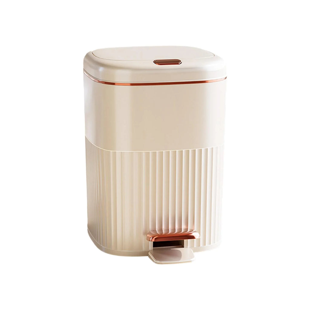 White Aureate 8L Step Trash Can T540885