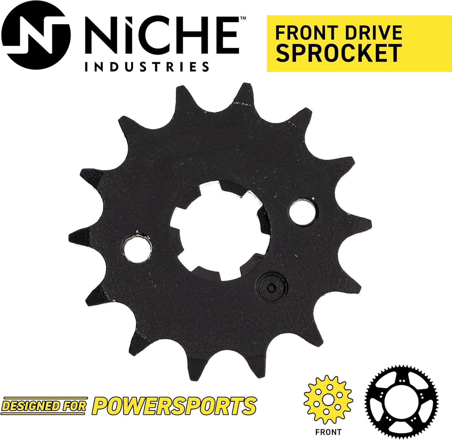 Drive Sprocket Chain Combo Front 14 Rear 47 Tooth 428HZ Standard 122 Links Pack of 2 A459
