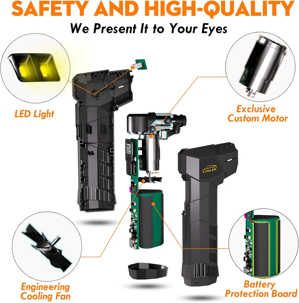 Electric Handheld Tire Inflator, 6000mAh Rechargeable Cordless Bike Pump, Digital Display, Pack of 2 X423