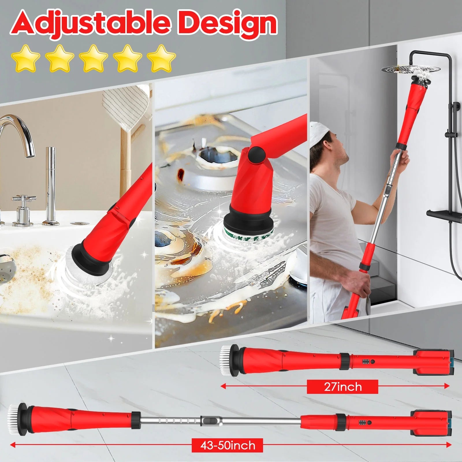Electric Spin Scrubber with 8 Brushes B8184