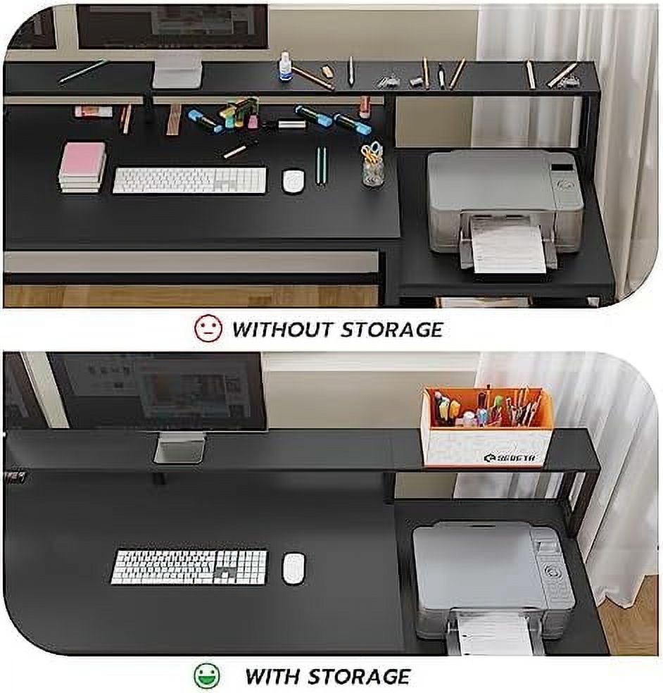 L Shaped Gaming Desk with File Drawer and Power Outlet R730