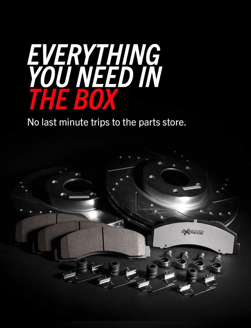 Front and Rear Carbon Fiber Ceramic Brake Kit with Drilled/Slotted Brake Rotors N790