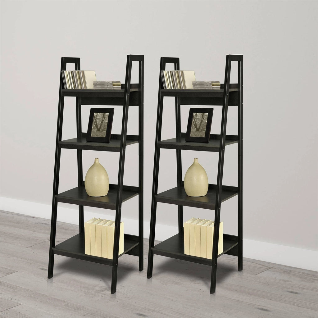 4-Shelf Ladder Bookcase Set of 2 H214