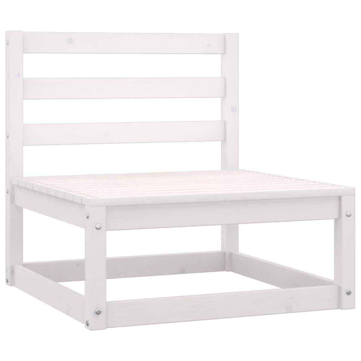 Patio Sofa Set with Anthracite Cushions White Pinewood Outdoor Furniture L717084