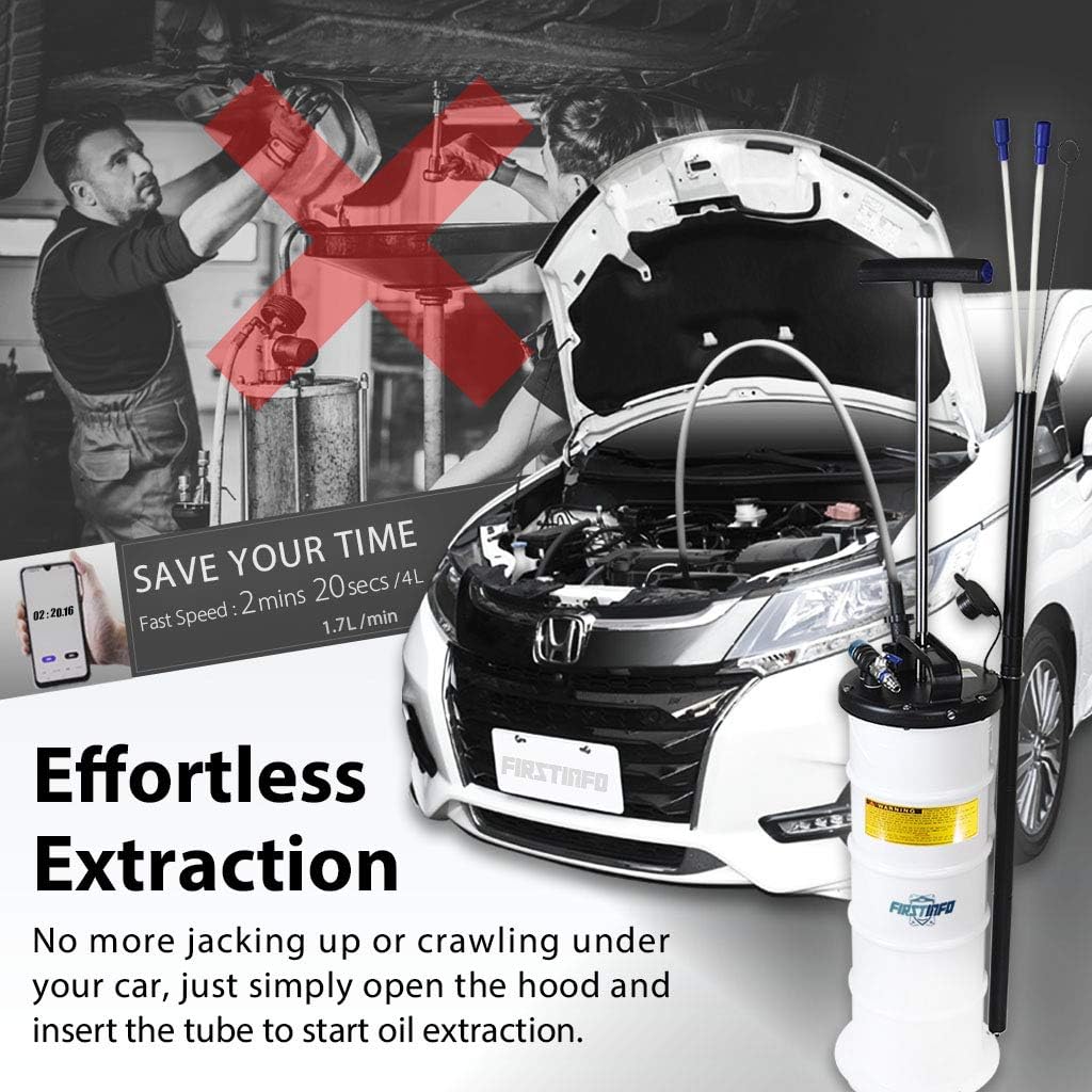6.5L Pneumatic/Manual Oil Extractor Pump with Extra Hose & Sealing Cap T909120