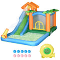 6-in-1 Inflatable Water Slide Jumping Castle Water Park J16765