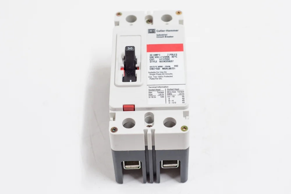 F-FRAME MOLDED CASE CIRCUIT BREAKER 2P 90A 600V C26307
