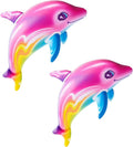 Large 36" Pink Dolphin Inflatable Pool Toy (Set of 2) E6380