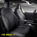 Faux Leather Custom Car Seat Covers Full Set for Tesla Model Y H25551