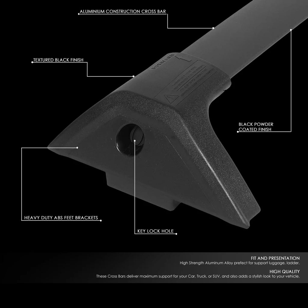 Matte Black Aluminum Roof Cross Rails R7718