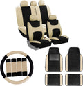 Pink Car Seat Covers Full Set with Floor Mats Steering Wheel Cover and Seat Belt Pads N1984