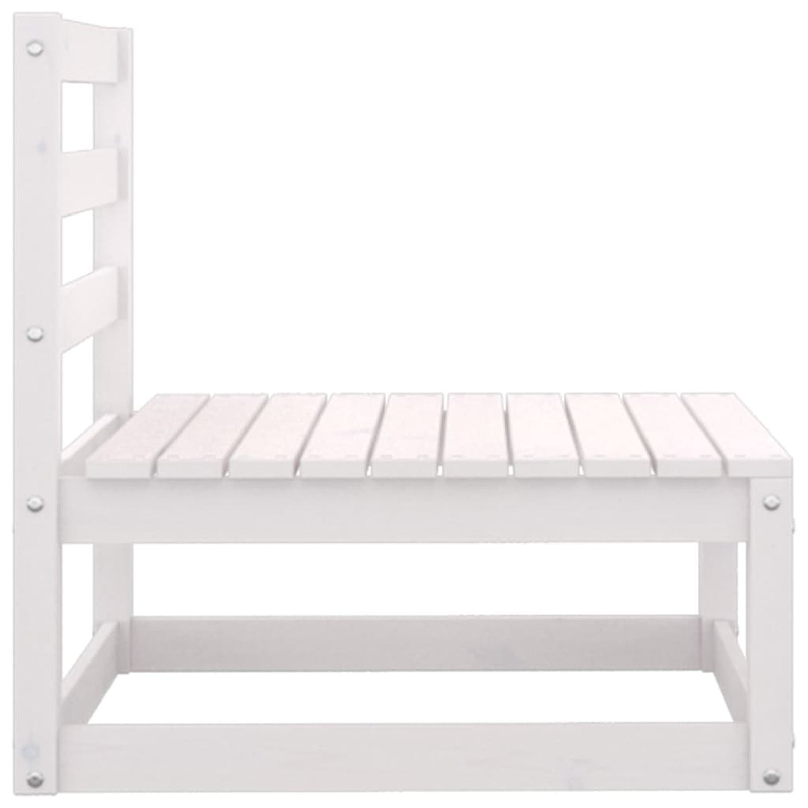 Patio Sofa Set with Anthracite Cushions White Pinewood Outdoor Furniture L717084