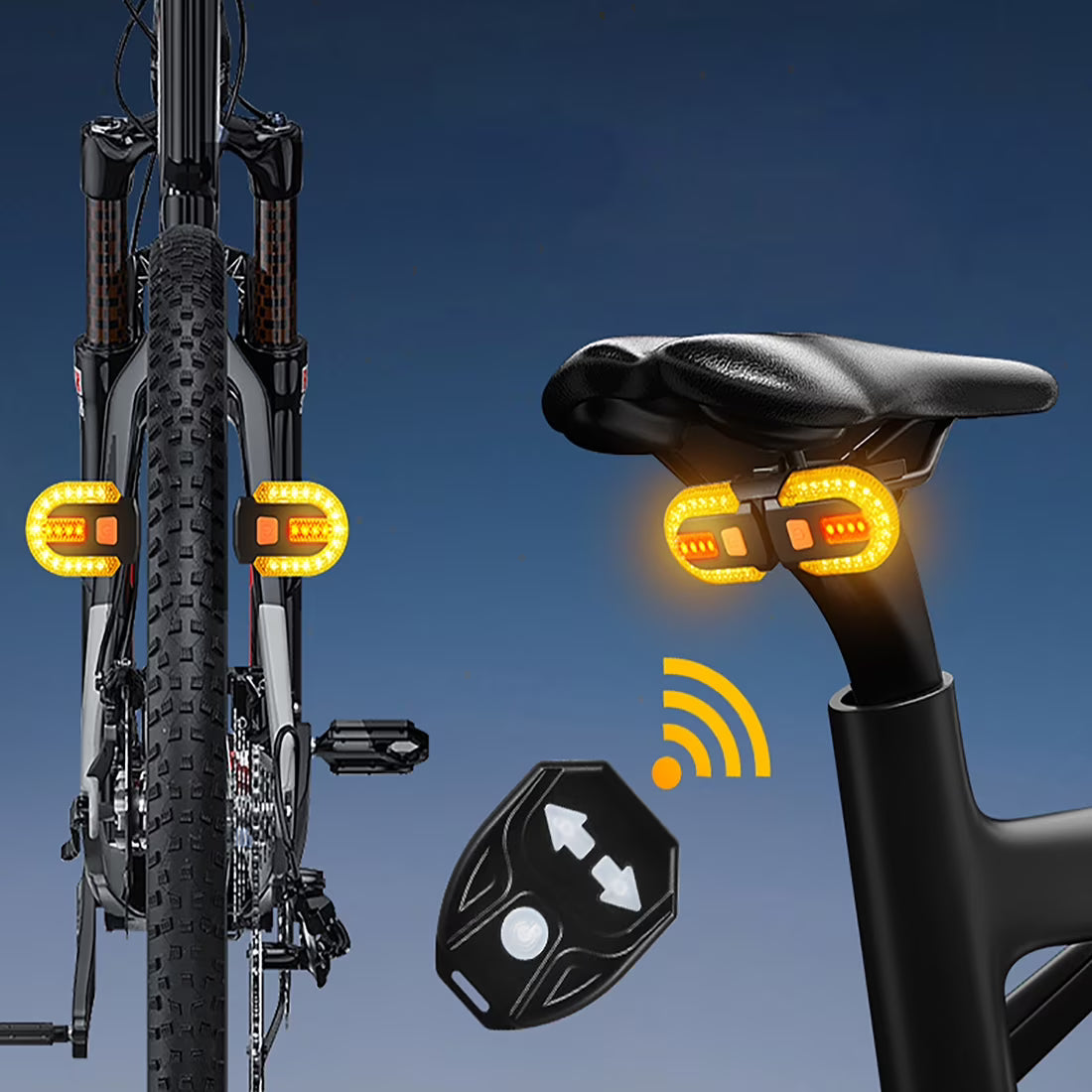 2 Pack Bike Tail Light with Remote Control K661