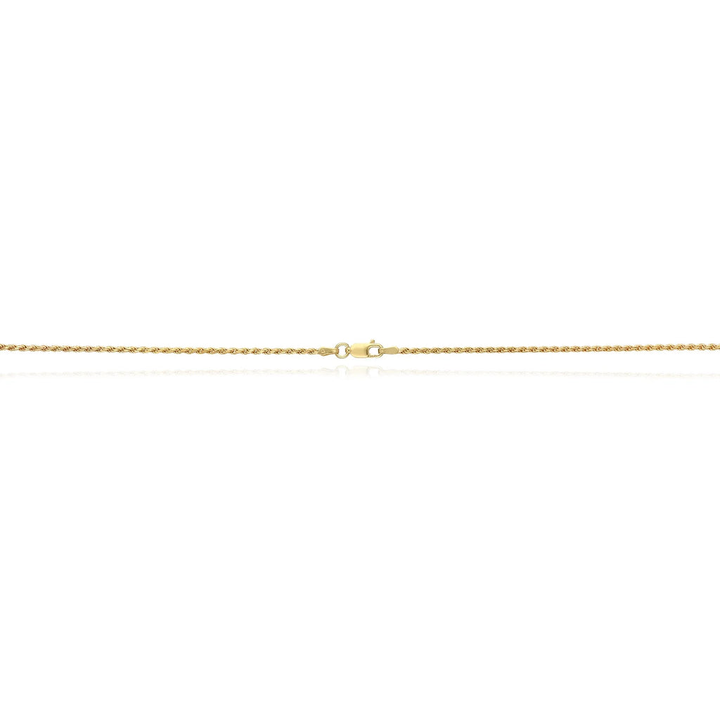 18K Yellow Gold Over Silver Rope Chain Necklace 16"-24" S745