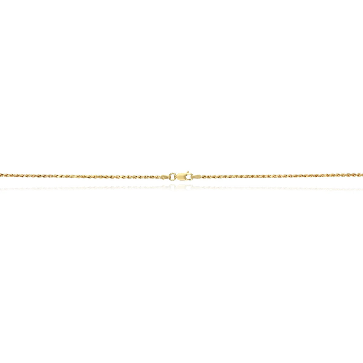 18K Yellow Gold Over Silver Rope Chain Necklace 16"-24" S745