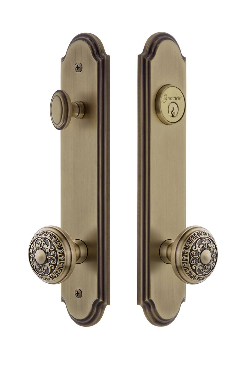 Vintage Brass Entry Set with Knob K223014