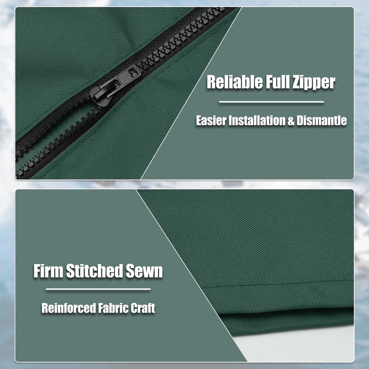 Green 600D Polyester Canvas Bimini Top Storage Boot Cover 97"-103" Width D336630