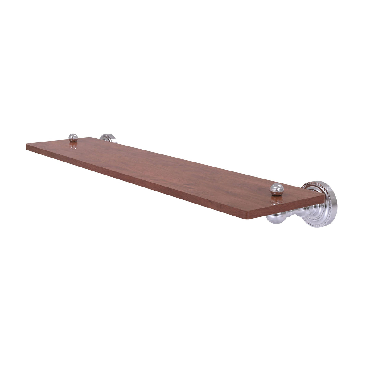 22 inch Solid Ironwood Shelf Satin Chrome T999243