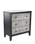3 Drawer Wood and Iron Cabinet J25950