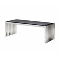Metal Bench Stainless Steel Black G118832
