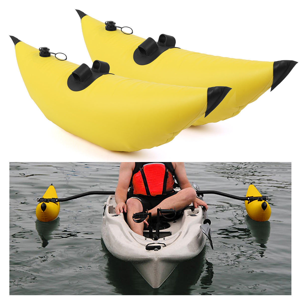 Kayak PVC Inflatable Outrigger Float Stabilizer Kit R7836