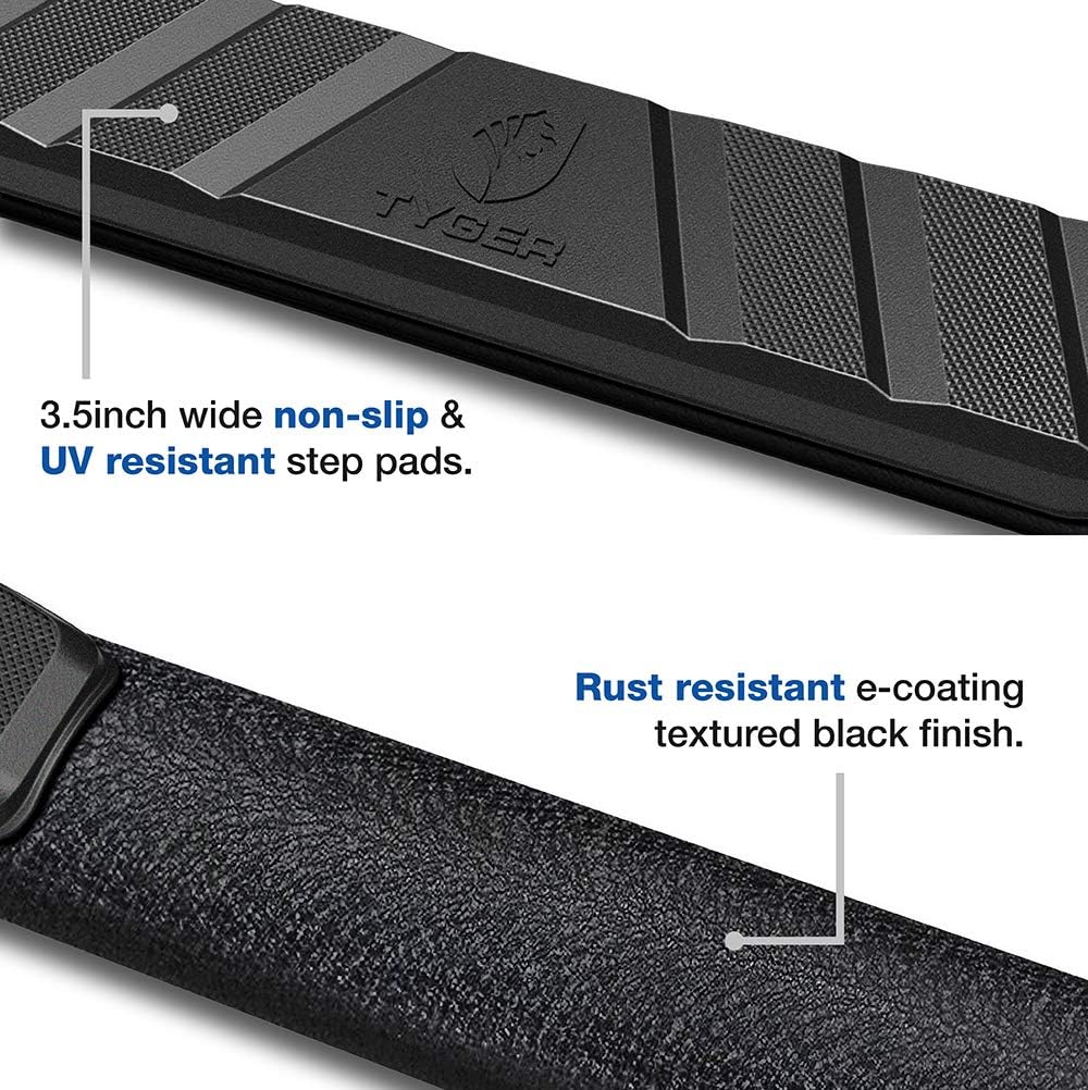 Compatible with 2015-2022 Chevy Colorado / GMC Canyon Crew Cab 3.5 W Textured Black Side Steps F923069