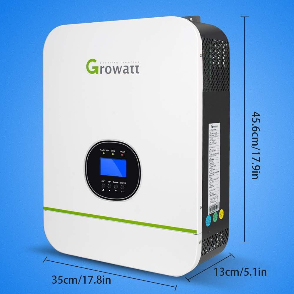 Solar Inverter 3000W 120V/240V Split Phase 80A MPPT 24V/48V M284701
