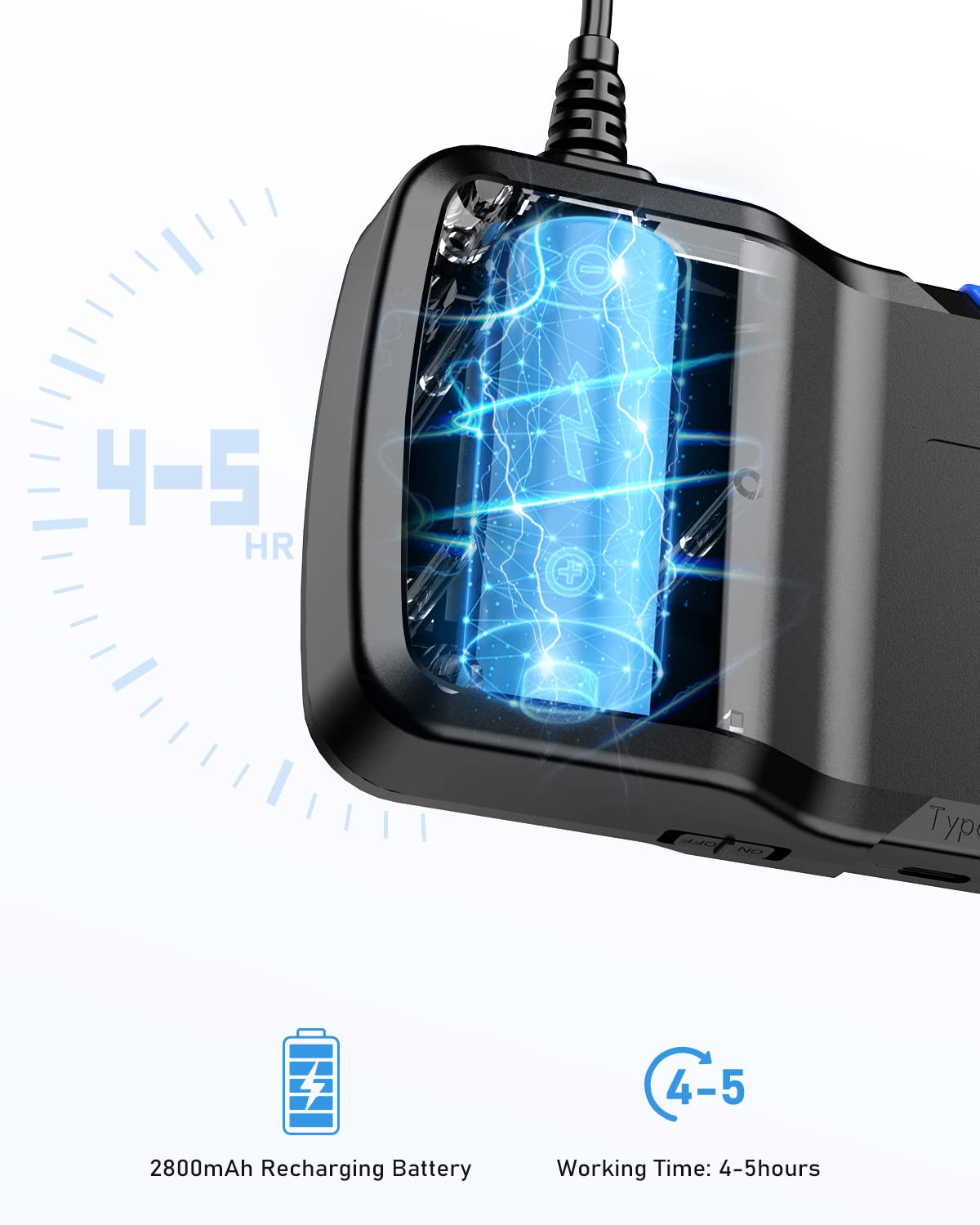 Dual Lens Industrial Endoscope 1080P Digital Borescope Inspection Camera with Light IP67 Waterproof 4.5 Screen 32GB Card 11.5FT Cable Y8979