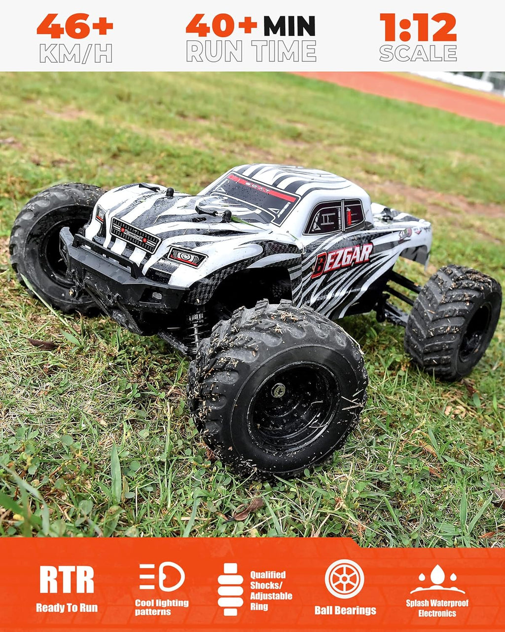 1:12 Scale 4x4 Remote Control Truck with 2 Rechargeable Batteries Z86232