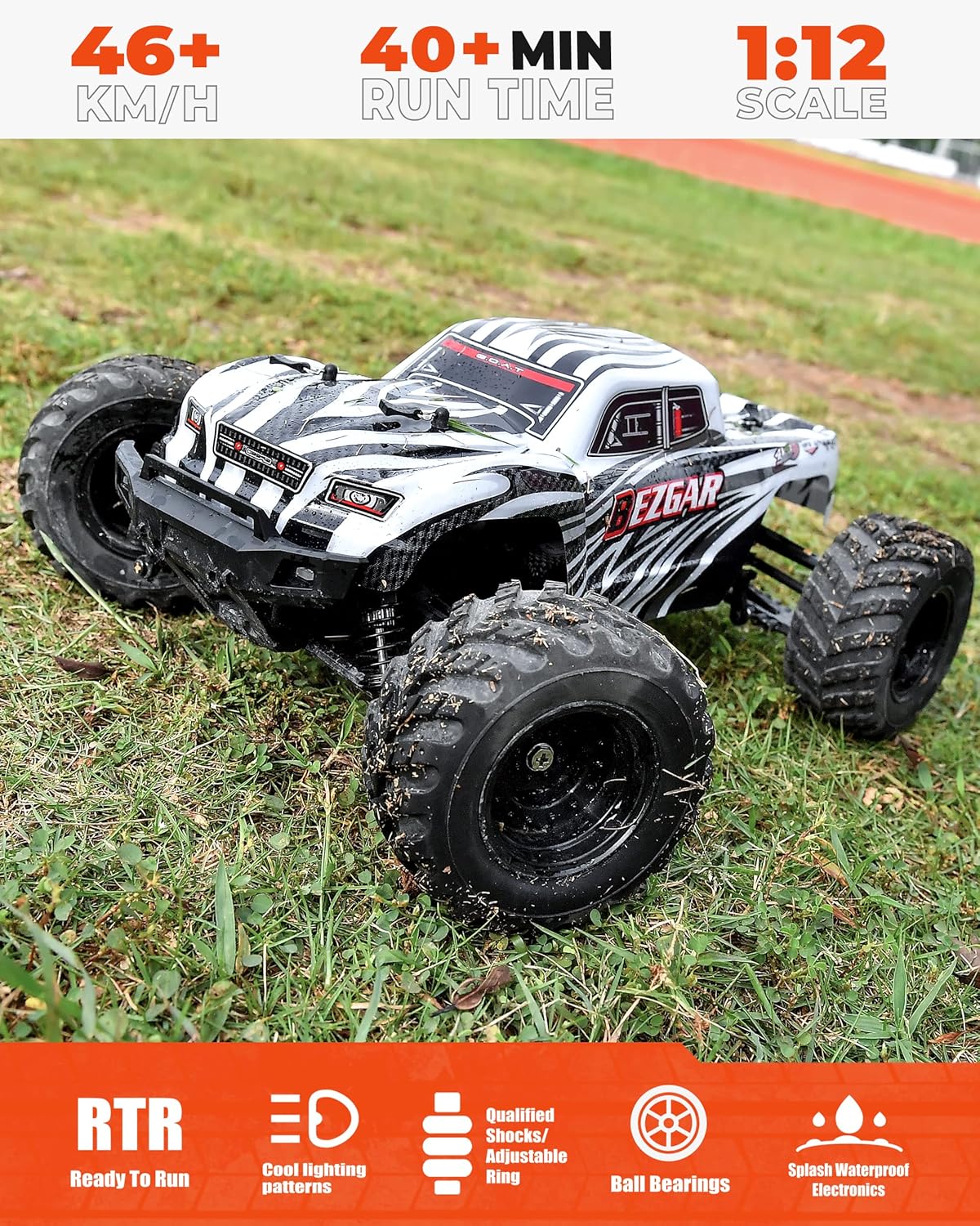 1:12 Scale 4x4 Remote Control Truck with 2 Rechargeable Batteries Z86232