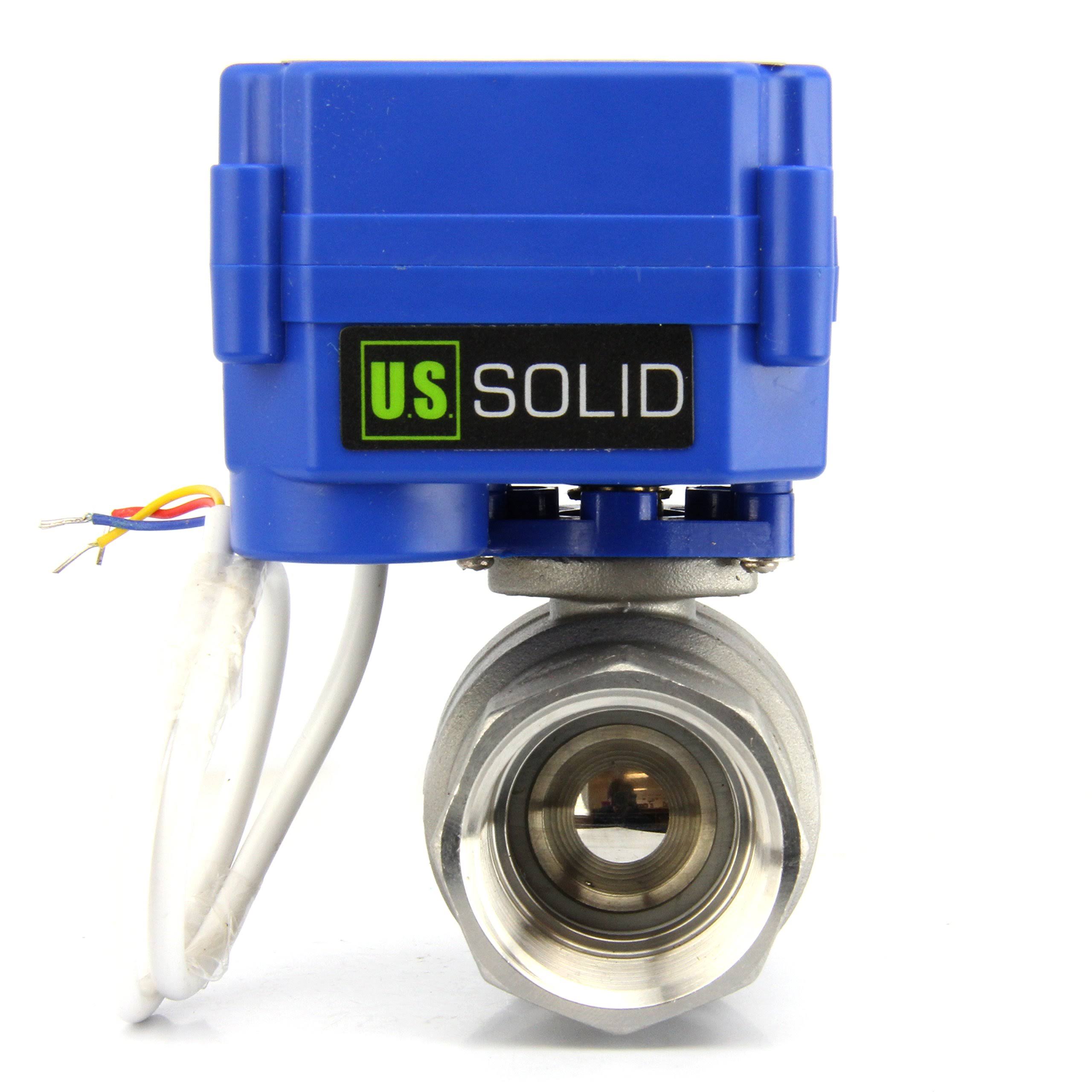 1x22 Stainless Steel Electrical Ball Valve with Full Port, 9-24V DC, 3 Wire Setup I439768
