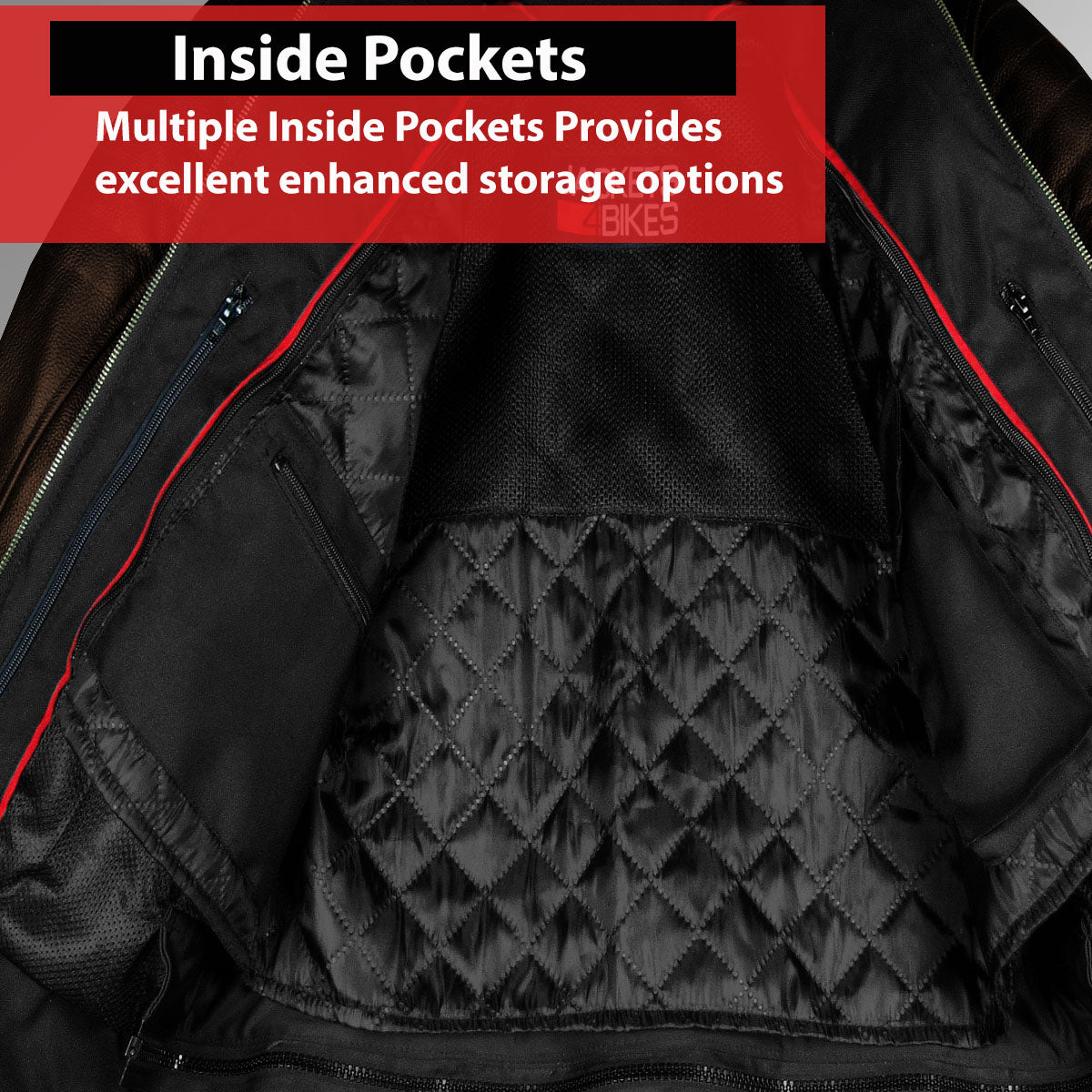 Brown Buffalo Leather Motorcycle Jacket XXL X98358