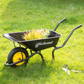 Black Steel Frame Utility Wagon Garden Cart O143811