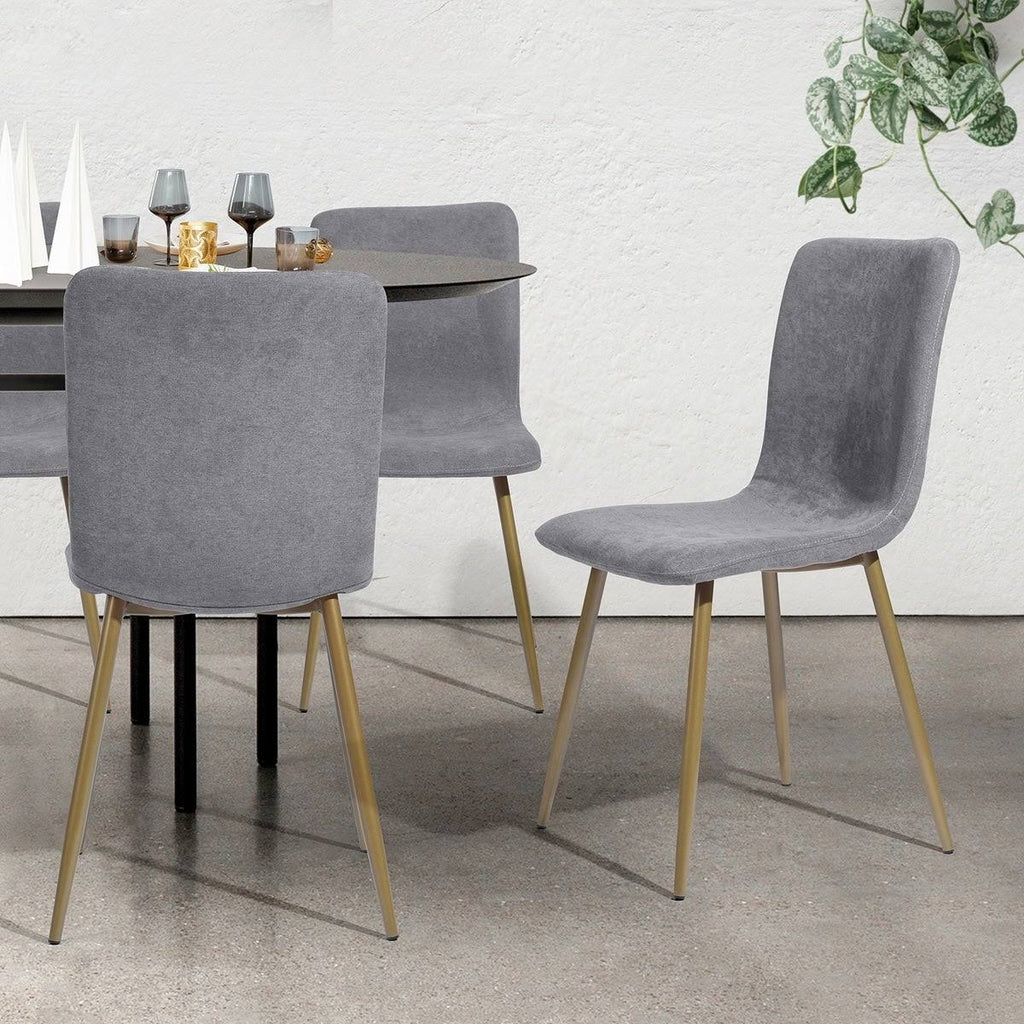 Dark Grey Upholstered Dining Chair (Set of 4) E8730