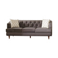 Grey and Brown Tufted Tight Back Sofa T858