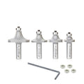 4-pc Carbide Tipped Corner Rounding & Beading Router Bit Set, 1/2 inch Shank I523