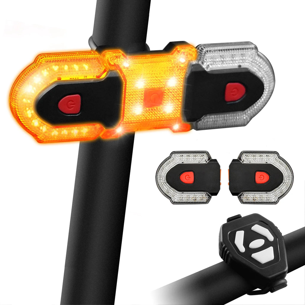 Wireless Control Bike Turn Signal Light Waterproof Front Rear Safety Warning Light U7083