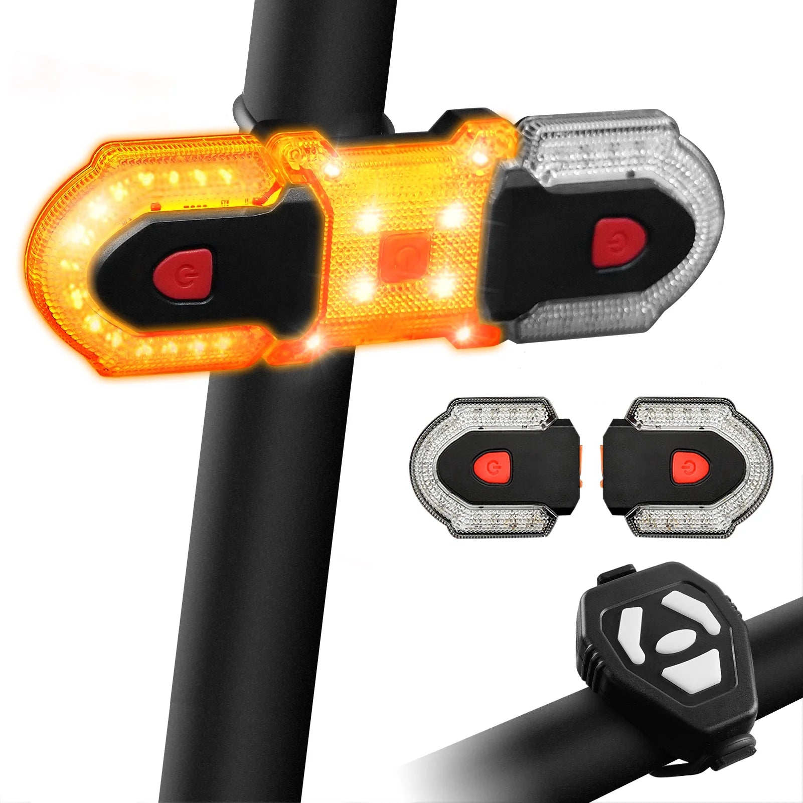 Wireless Control Bike Turn Signal Light Waterproof Front Rear Safety Warning Light U7083