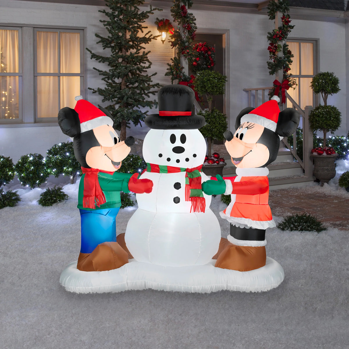 Christmas Airblown Inflatable Snowman Scene, 5 ft Tall S575397