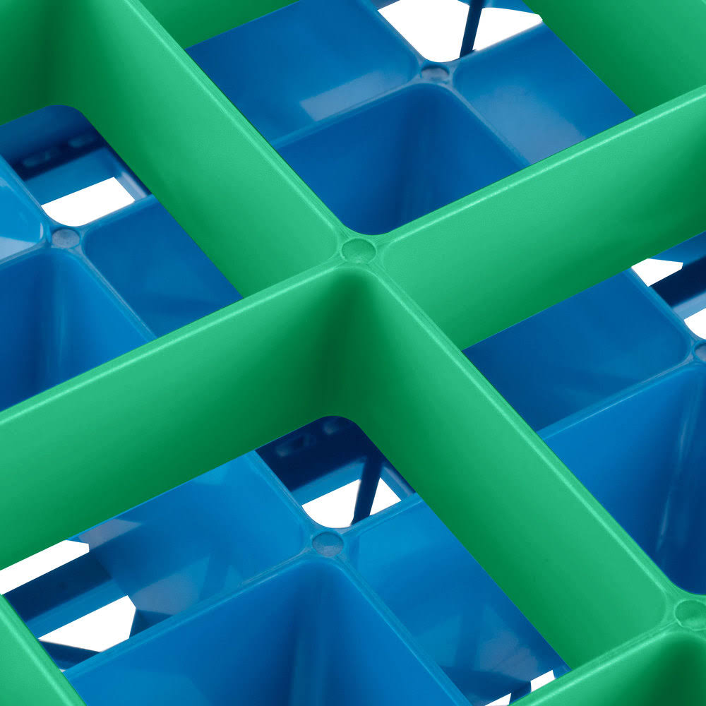 16 Compartment Green Glass Rack M38745